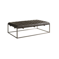 Platt 58" Wide Genuine Leather Tufted Rectangle Cocktail Ottoman