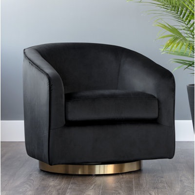 Saiya Velvet Swivel Armchair