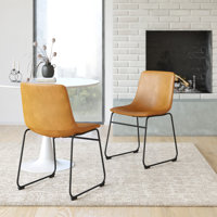 Nia Vegan Leather Side Chair by AllModern