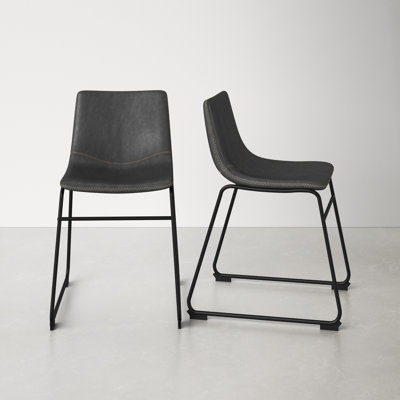 Nia Vegan Leather Side Chair by AllModern