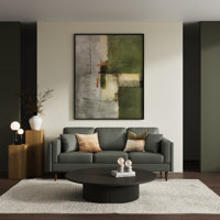 85" Faux Leather Square Arm Sofa by Hashtag Home
