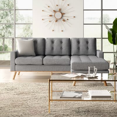 Erra 77" Wide Reversible Sofa & Chaise by George Oliver