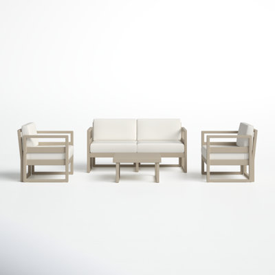 Lane 4 Piece Sofa Seating Group with Sunbrella Cushions