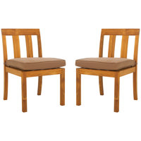 Melrose Teak Patio Dining Side Chair with Cushion by Joss & Main