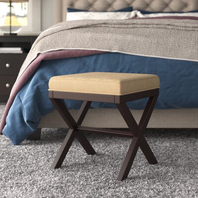 Pervin Wood Vanity Stool by Breakwater Bay