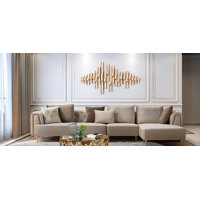 Stoltenberg 141" Wide Velvet Sofa & Chaise by Everly Quinn