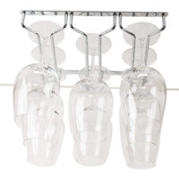 Hanging Wine Glass Rack in Silver by Prep & Savour