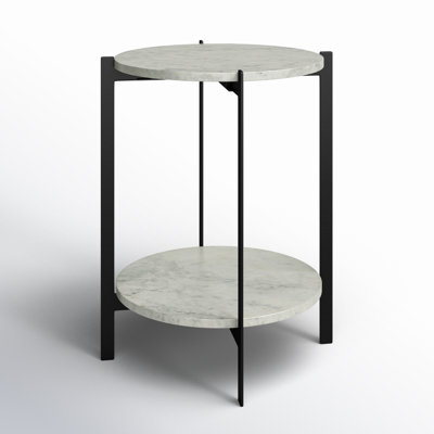 Blanche Marble Top End Table with Storage by AllModern