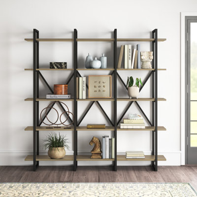 Alnisha 70.9" H x 70.9" W Metal Etagere Bookcase