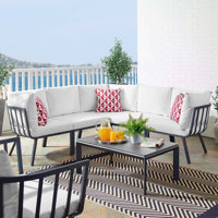 Modway Riverside 6 Piece Outdoor Patio Aluminum Set by Modway