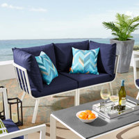 Modway Riverside 2 Piece Outdoor Patio Aluminum Sectional Sofa Set by Modway