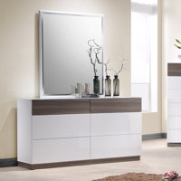 Wabler 4 Drawer Double Dresser with Mirror