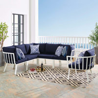 Modway Riverside 6 Piece Outdoor Patio Aluminum Set