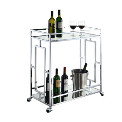 Terrones Town 2 Tier Bar Cart by Everly Quinn