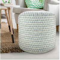 Filippo Coastal Indoor/Outdoor Round Ottoman Pouf
