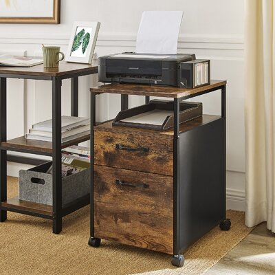 Turgeon 2-Drawer Mobile Vertical Filing Cabinet by Loon Peak