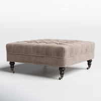 Jaylon 34.8" Wide Tufted Square Cocktail Ottoman by Alcott Hill
