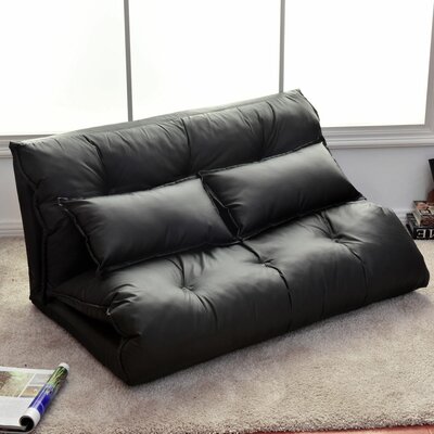 PU Leather Floor Sofa Bed by Latitude Run