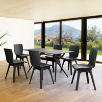 Saranna Rectangular 6 - Person 55" Long Dining Set by Corrigan Studio