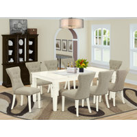 Svartalfar Butterfly Leaf Rubberwood Solid Wood Dining Set by Charlton Home