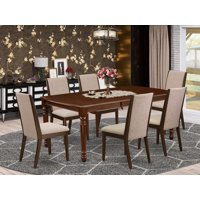 Njord Butterfly Leaf Rubberwood Solid Wood Dining Set by Charlton Home