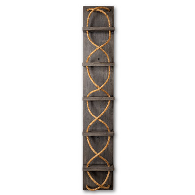 Ekstrom 5 Bottle Solid Wood Wall Mounted Wine Bottle Rack in Slate Gray by Longshore Tides