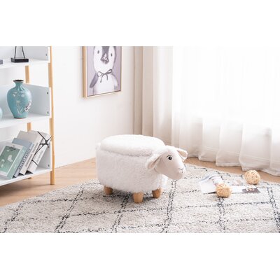 Bough 14.17" Wide Sheep Storage Ottoman by Zoomie Kids