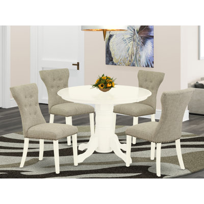 Selden Rubberwood Solid Wood Dining Set by Alcott Hill