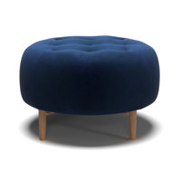 Geo 31.5" Wide Velvet Tufted Round Cocktail Ottoman by AllModern