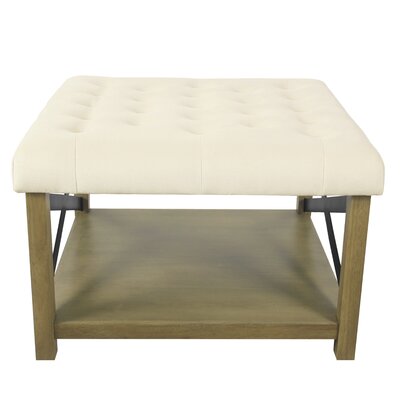 Byrdstown 30" Tufted Ottoman with Wooden Storage by Gracie Oaks