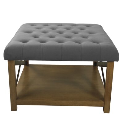Byrdstown 30" Tufted Ottoman with Wooden Storage