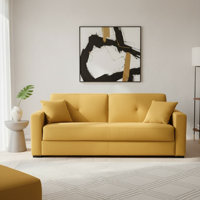 Norell 81" Italian Stain and Abrasion Resistant Performance Fabric Queen Square Arm Sleeper Sofa Bed