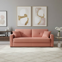 Norell 81" Italian Stain and Abrasion Resistant Performance Fabric Queen Square Arm Sleeper Sofa Bed by Latitude Run