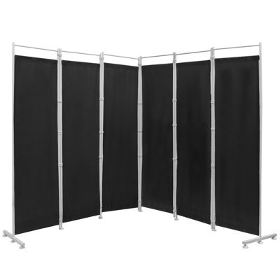 Levasseur 120" W x 72" H 6 - Panel Folding Room Divider by Wade Logan
