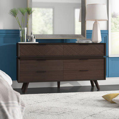 Alasdair 6 Drawer 65" W Double Dresser by Mercury Row