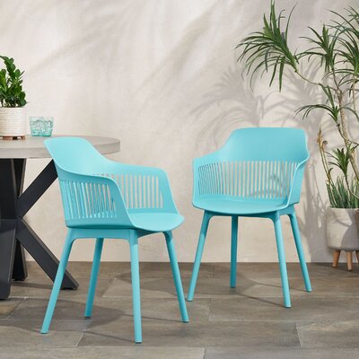 Jacqueline Outdoor Patio Dining Armchair by George Oliver