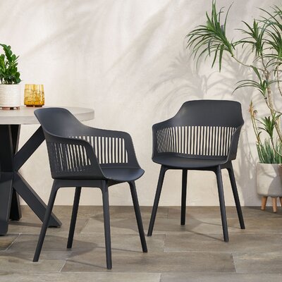 Jacqueline Outdoor Patio Dining Armchair by George Oliver
