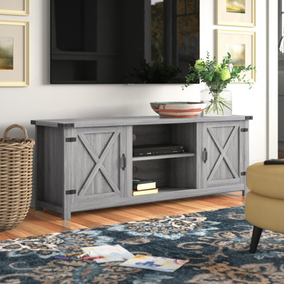Beinn 58" Modern Farmhouse Barn Door Media Console for TVs up to 65" by Wade Logan