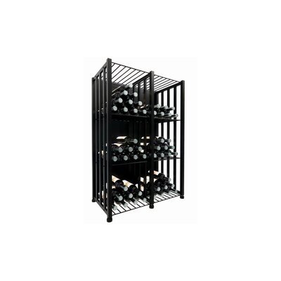 Honya Bottle Floor Wine Bottle Rack in Matte Black by Rebrilliant