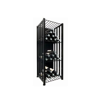 Honya Bottle Floor Wine Bottle Rack in Matte Black by Rebrilliant