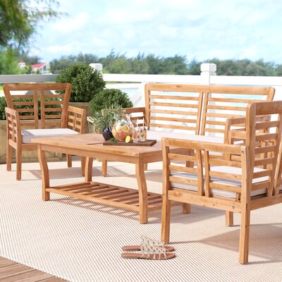 Haney 4 Piece Sofa Seating Group with Cushions by Millwood Pines
