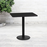 Carrus Rectangular Laminate Dining Table Top with Round Base by Flash Furniture