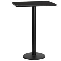 Carrus Rectangular Laminate Dining Table Top with Round Base by Flash Furniture