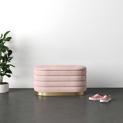 TOV Slashed Upholstered Loose Top Storage Bench by Mercer41