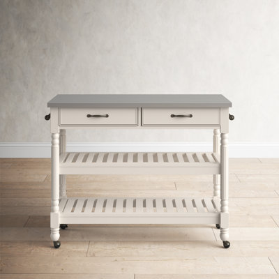 Dobbs Kitchen Cart Stainless Steel Top by Birch Lane
