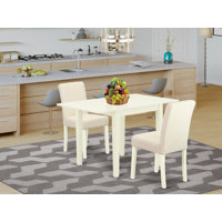 Drop Leaf Rubberwood Solid Wood Dining Set by Red Barrel Studio
