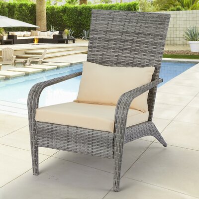Wicker/Rattan Adirondack Chair by Red Barrel Studio