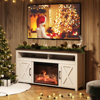 Claycomo TV Stand for TVs up to 65" with Electric Fireplace Included
