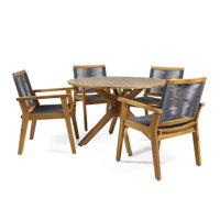 Natalia 5 - Person 47.25" Long Teak Dining Set