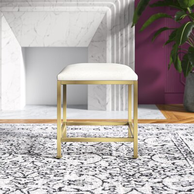 Eiffe Metal Vanity Stool by Alcott Hill